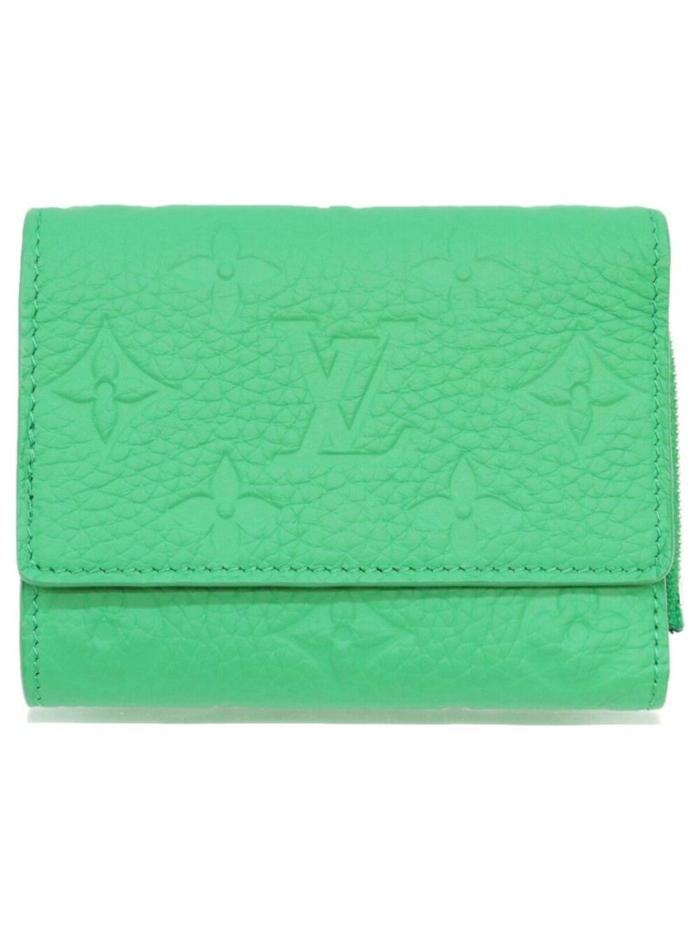 Louis Vuitton Monogram Taurillon Bamboo Green Portefeuille Pilot Trifold Wallet